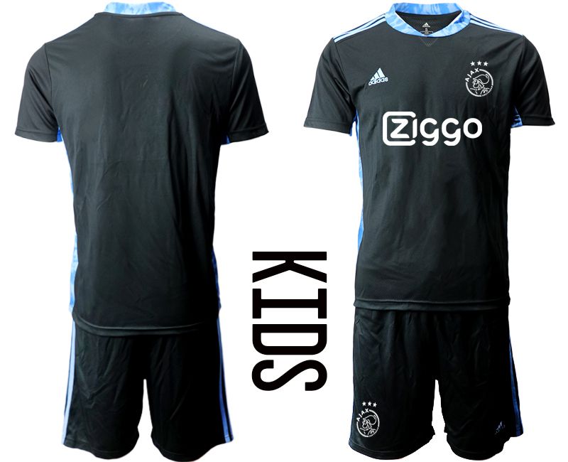 Youth 2020-2021 club ajax black goalkeeper Soccer Jerseys